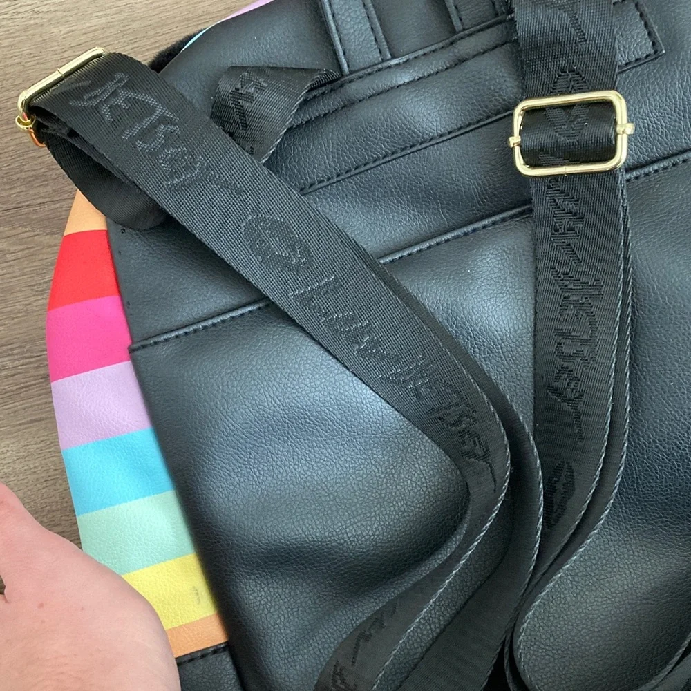 Betsey Johnson Rainbow Striped Kids Backpack